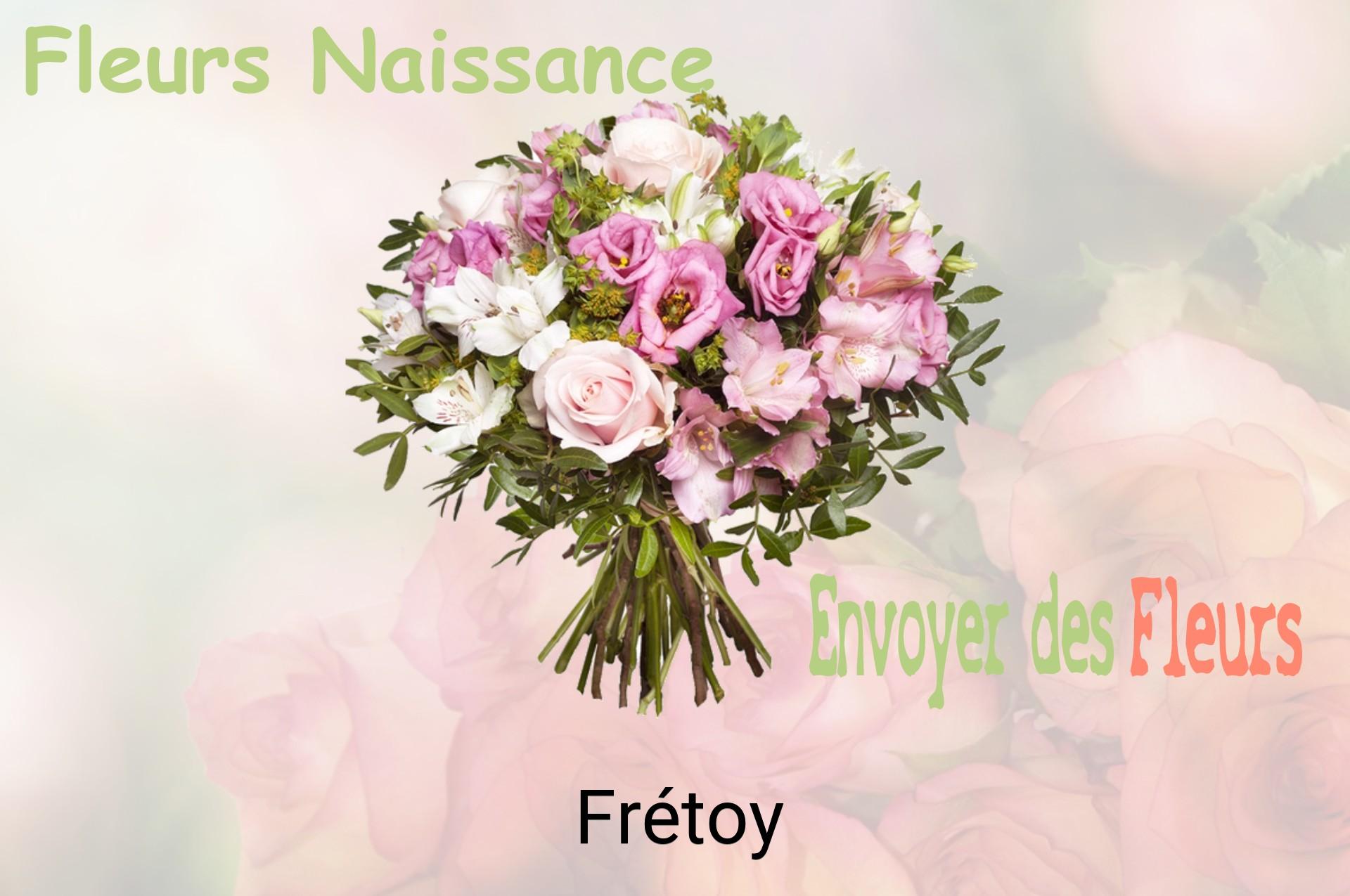 Bouquet de fleurs de naissance livré à Frétoy