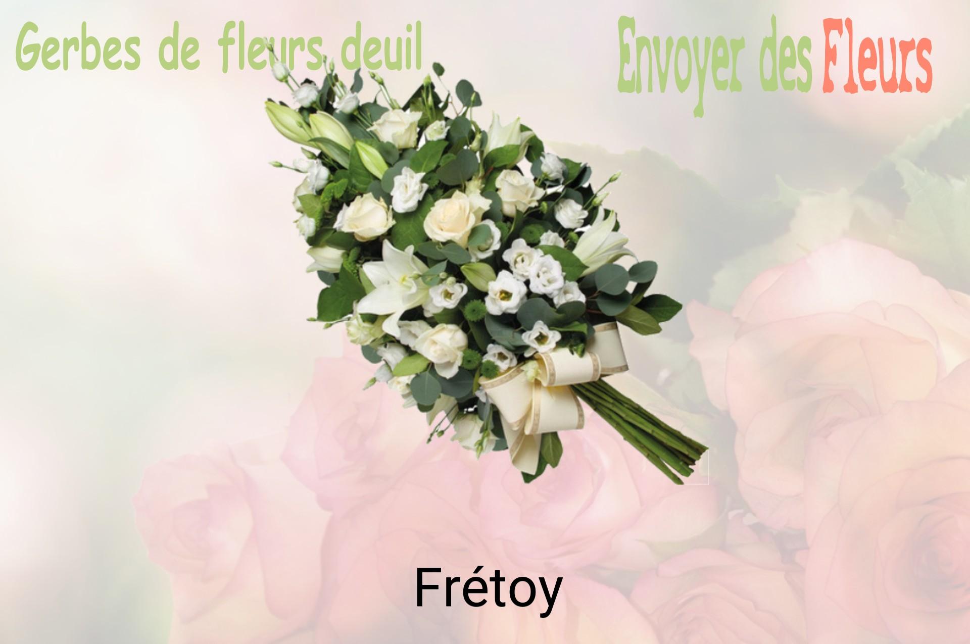 Gerbe de fleurs de deuil livrée à Frétoy